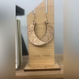 Statement peace earrings